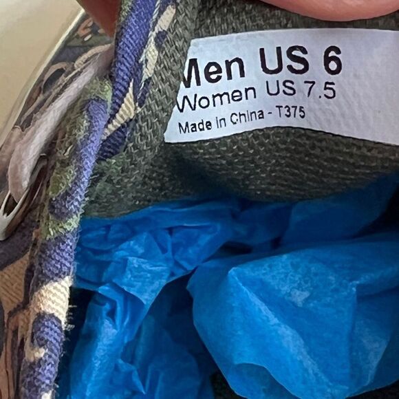 Vans Unisex Olive Night Geometric Paisley Women’s 7.5 Men’s 6 Flat Lace Up - Picture 8 of 8